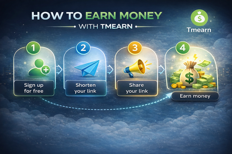 Steps to earn money with Tmearn URL shortener